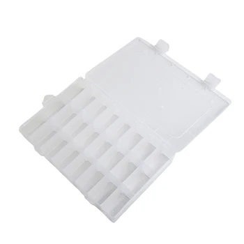 Plastikinę Dėžutę, Talpinimo 24 Tinklelis Kompaktiškas Praktinių Siuvimo Reikmenys Amatų Dalys, Elektronikos Dalys Skaidriu Dangteliu