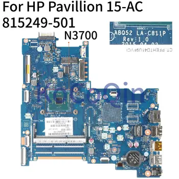  KoCoQin Nešiojamojo kompiuterio plokštę HP Pavilion 15-AC 250 256 G4 N3700 SR29E Mainboard 815249-001 815249-501 ABQ52 LA-C811P DDR3