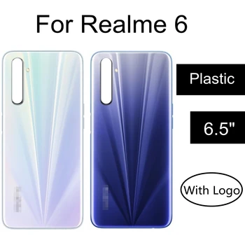  Už Realme 6 Realme6 Baterijos Atgal Galinis Dangtis Durys, plastikinis Korpusas Baterijos, Galinio Dangtelio Pakeitimo