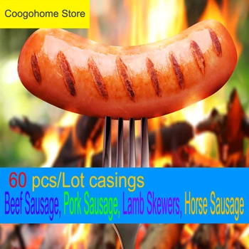  60 Vnt./Daug Dešrelės Hot Dog Korpusas maisto ruošimo Priemonės Korpusas, skirtas Dešra Maker Mašina, Dešra, Dešra, Pakavimo Įrankiai Nevalgoma Korpusas
